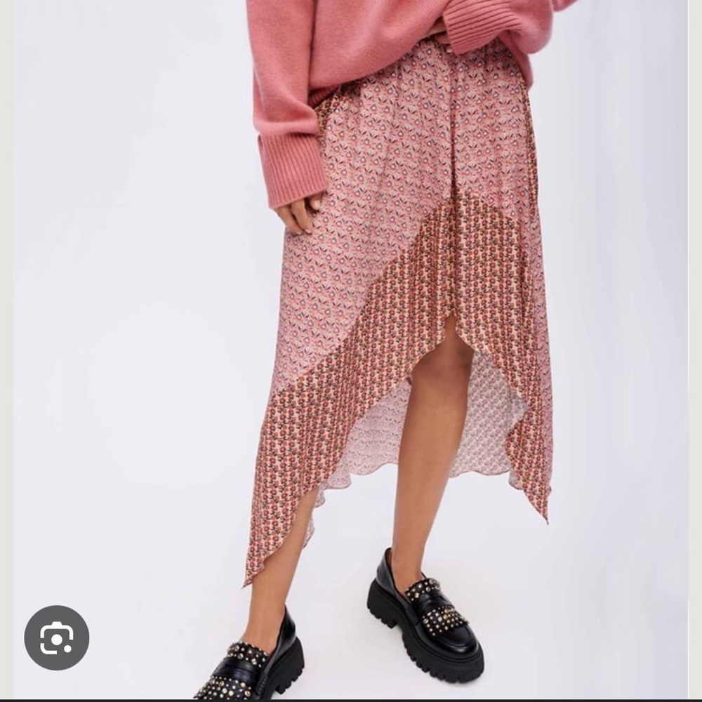 MAJE Elegant Pink Patterned Skirt